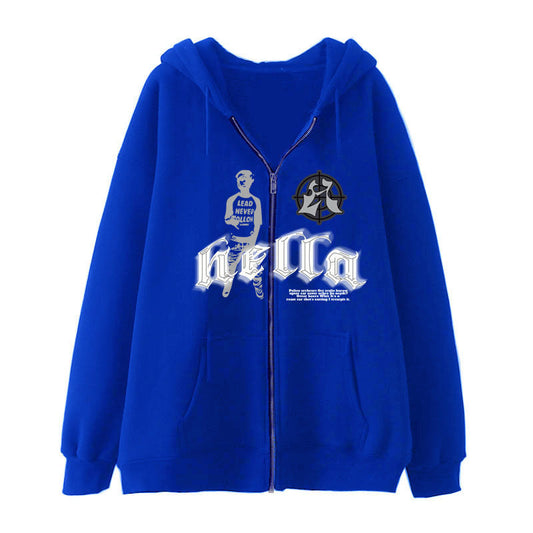 Blue Hella Hoodie