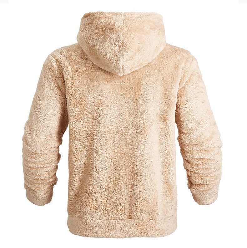 Beige Cozy Fur Hoodie