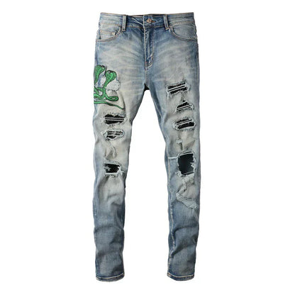 Leather Viper Jeans