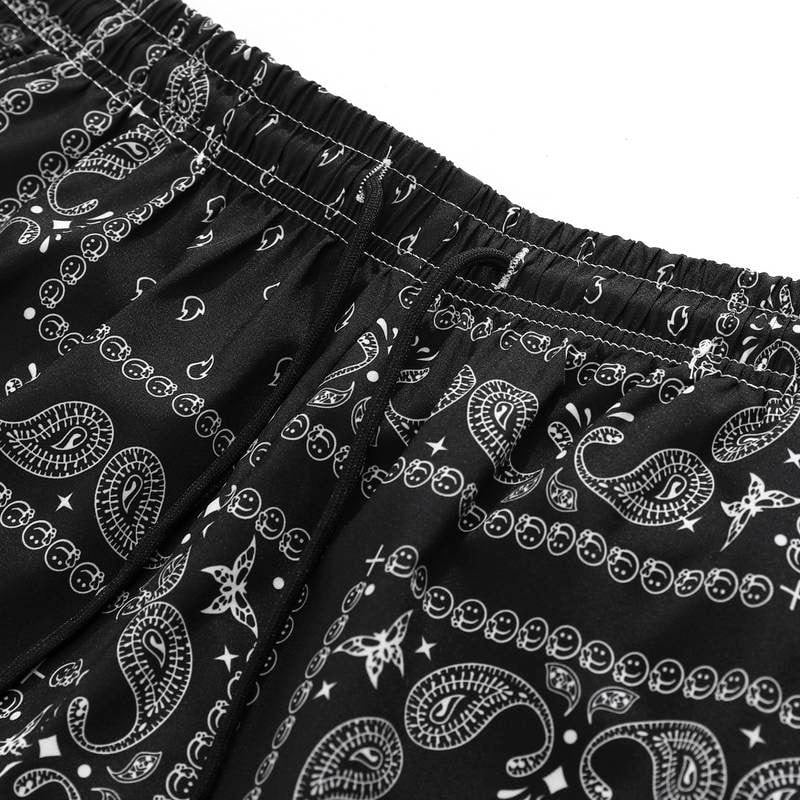 Black Bandana Shorts