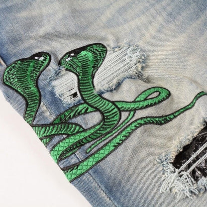 Leather Viper Jeans