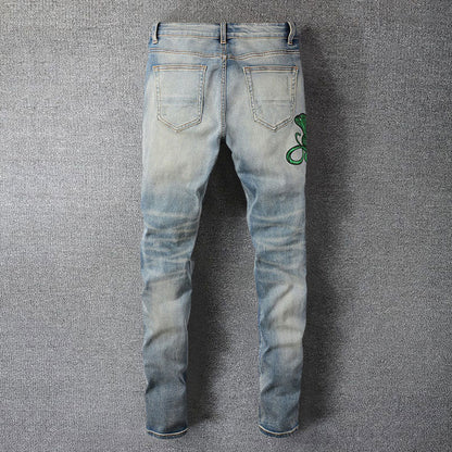 Leather Viper Jeans