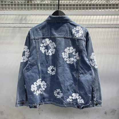 Blue Denim Floral Set