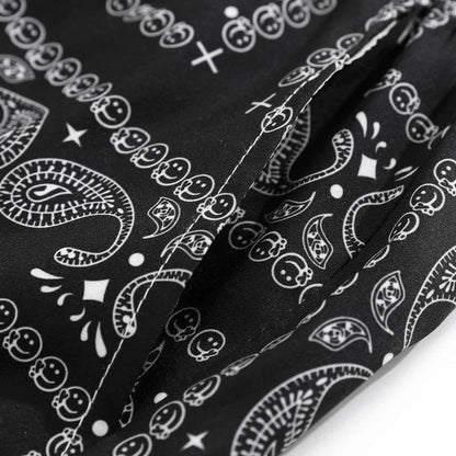 Black Bandana Shorts