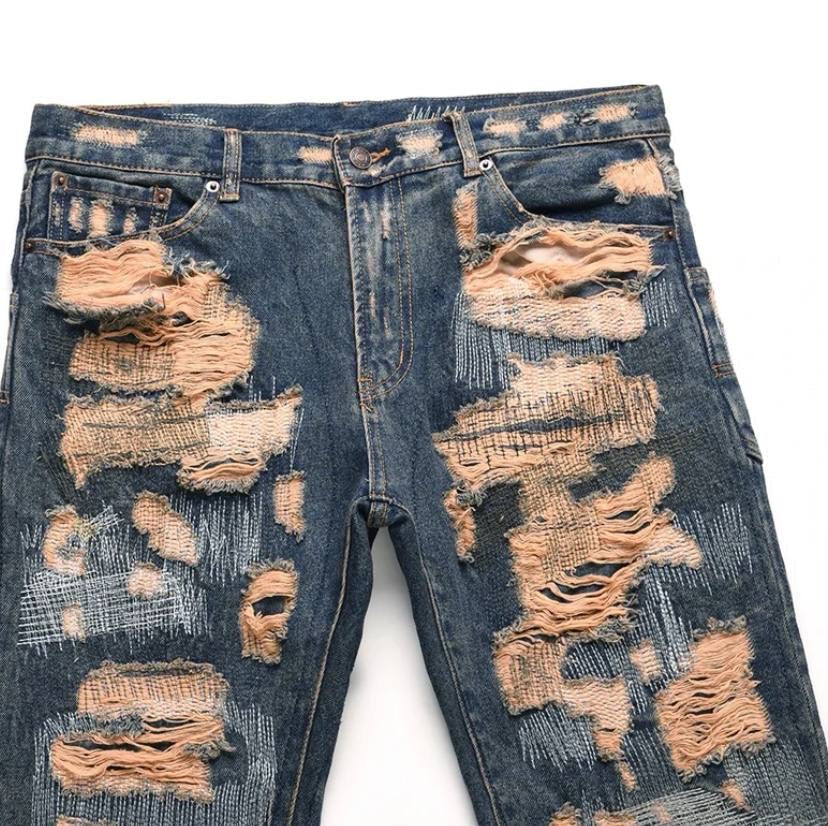 Pressed Cream Jeans