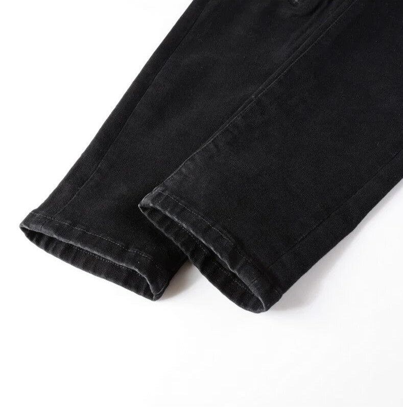 Black Flashed Jeans