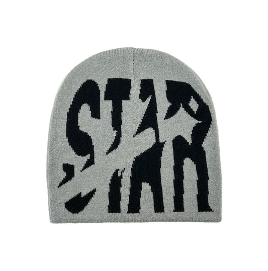 Back Gray Star Wool Cap